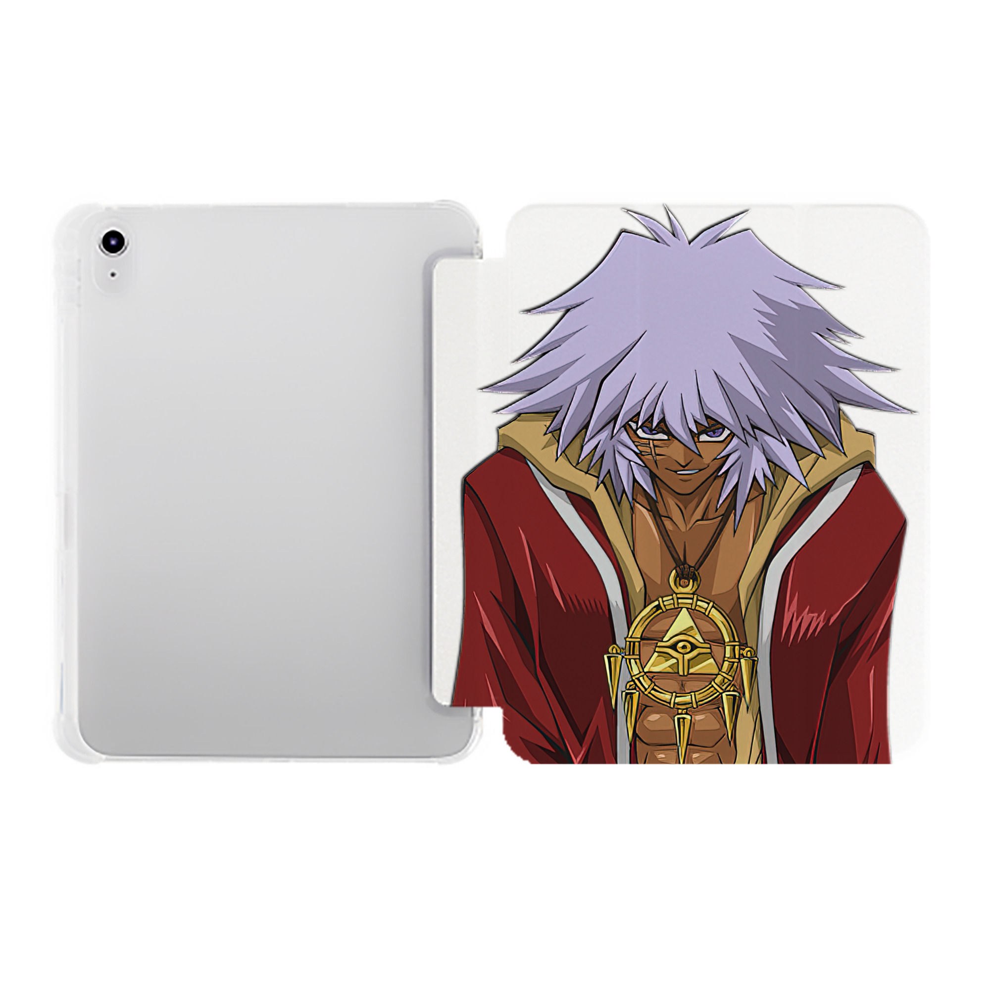 （画像用） 遊☆戯☆王 Yu-Gi-Oh! IPad ケース ペン収納付き 三つ折りスタンド PUレザー×シリコン 対応機種9.5/10.5/10.9インチ